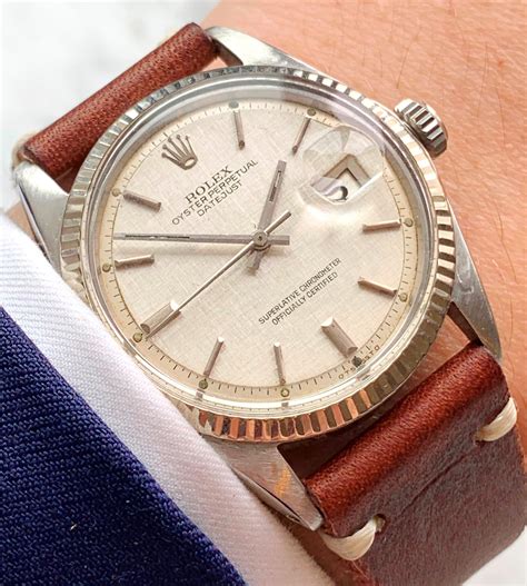 vintage rolex datejust linen dial|Rolex Datejust dial replacement.